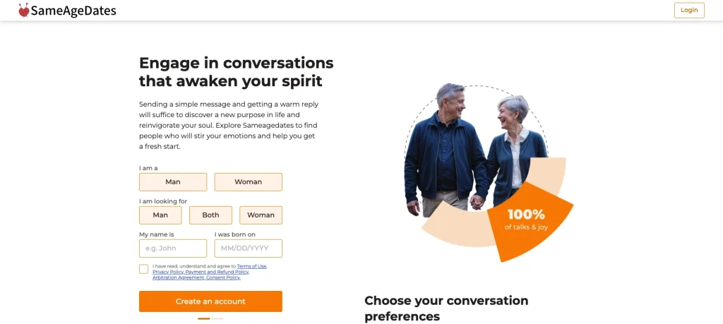 SameAgeDates Sign Up
